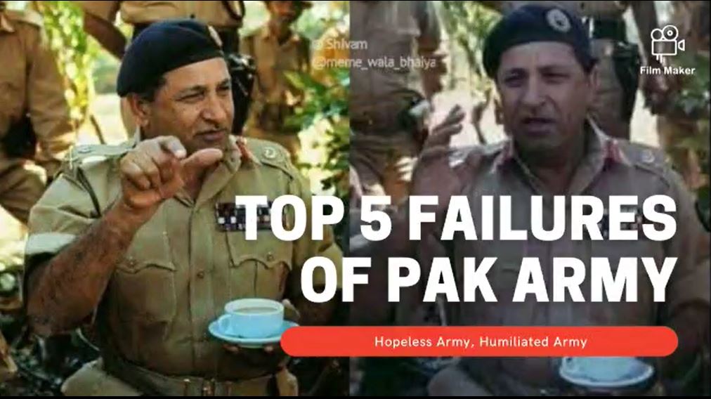 TOP 5 FAILURES OF PAKISTAN ARMY IN DIFFERENT WARS WITH INDIA